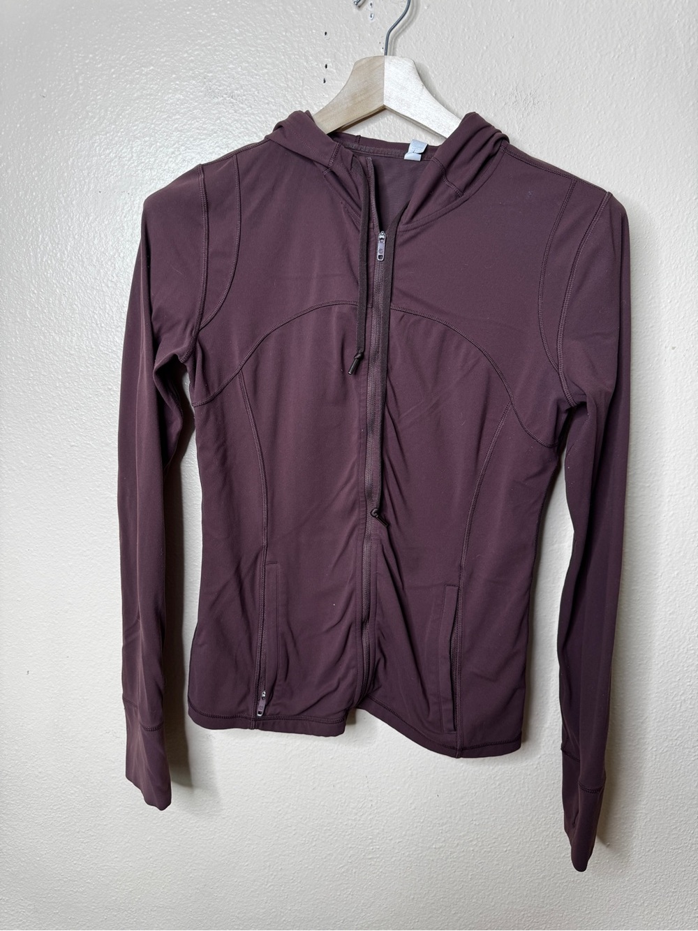 CRZ YOGA Jacket Women's Medium Plum Hooded Full Zip Performance Active